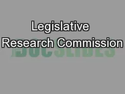 Legislative Research Commission