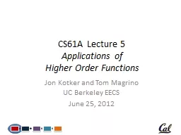 CS61A Lecture 5