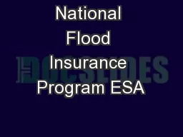 National Flood Insurance Program ESA