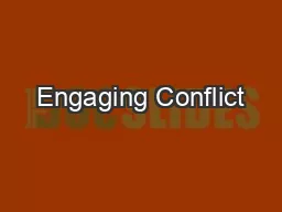 Engaging Conflict