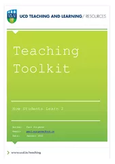 How Students Learn  Teaching Toolkit Author Paul Surge