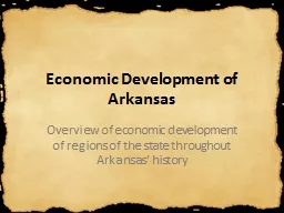 Economic Development of Arkansas