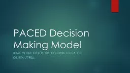 PACED Decision Making Model