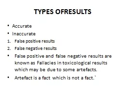 TYPES OFRESULTS