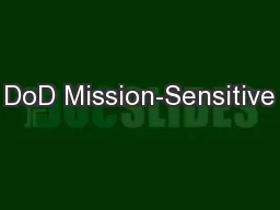 DoD Mission-Sensitive