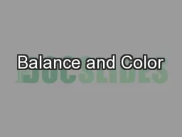 Balance and Color