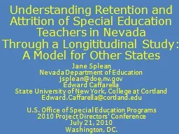 Understanding Retention and Attrition of Special Education