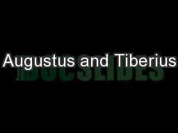 Augustus and Tiberius