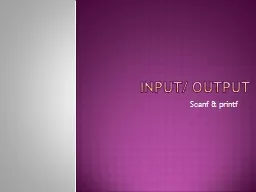 Input/ output