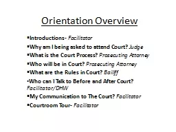 Orientation Overview