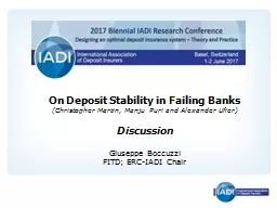 On Deposit Stability in Failing Banks