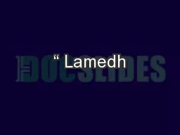 “ Lamedh