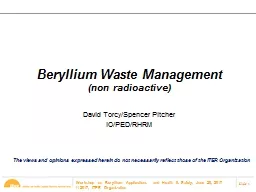 Beryllium Waste Management