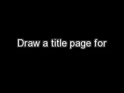 Draw a title page for