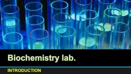 Biochemistry lab.