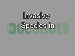 Invasive Species in
