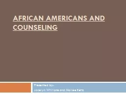 African Americans and Counseling