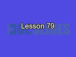 Lesson 79