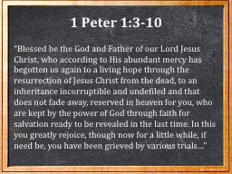 1 Peter 1:3-10
