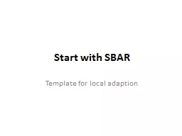 Start with SBAR