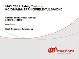 MAY 2012 Safety Training