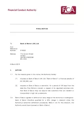FINAL NOTICE To Bank of Beirut UK Ltd Firm Reference N