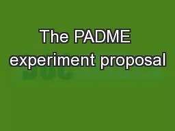 The PADME experiment proposal