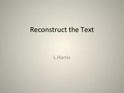 Reconstruct the Text