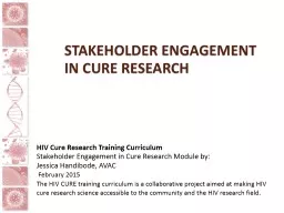 Stakeholder Engagement in cure research
