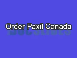 Order Paxil Canada
