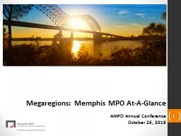 Megaregions: Memphis MPO At-A-Glance
