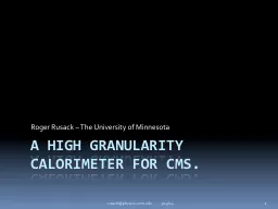 A High Granularity Calorimeter for CMS.
