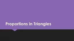 Proportions in Triangles