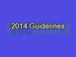2014 Guidelines