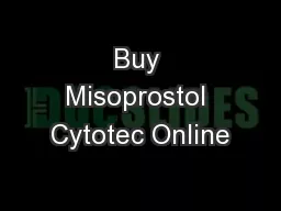 Buy Misoprostol Cytotec Online
