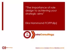 “The importance of role design to achieving your strategi