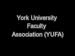 York University Faculty Association (YUFA)