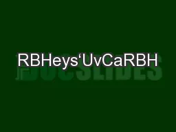 RBHeys‘UvCaRBH