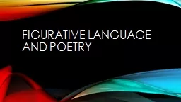 Figurative Language And Poetry
