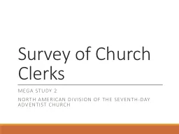 Survey of Church Clerks