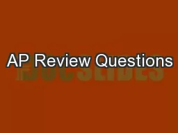 AP Review Questions