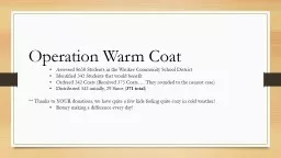 Operation Warm Coat –