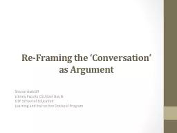 Re-Framing the ‘Conversation’