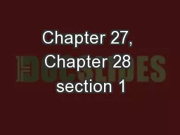 Chapter 27, Chapter 28 section 1