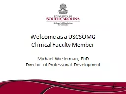 Welcome as a USCSOMG