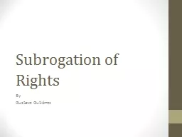 Subrogation of Rights