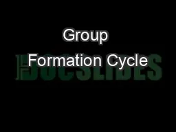 Group Formation Cycle