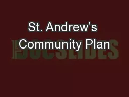 St. Andrew’s Community Plan