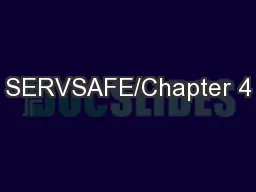 SERVSAFE/Chapter 4