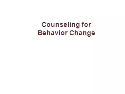 Counseling for